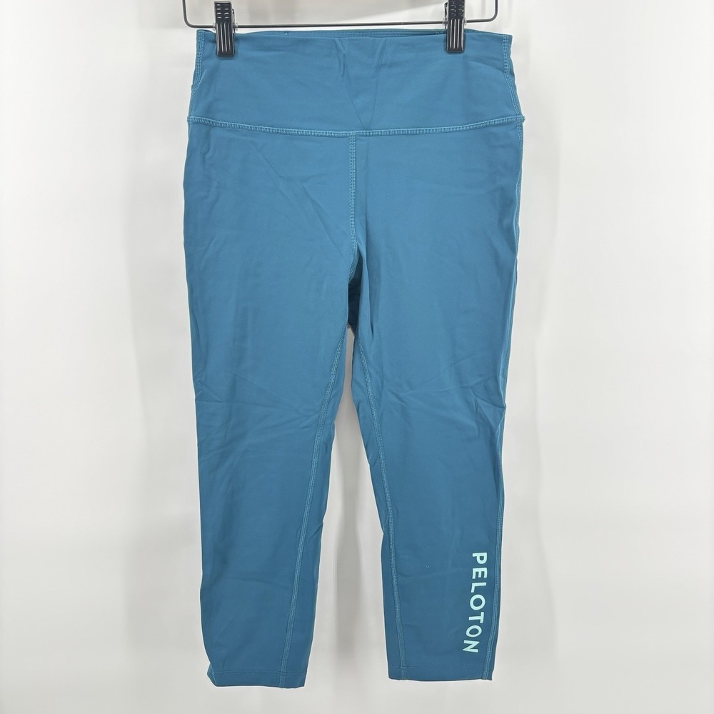Peloton Leggings Womens Medium Blue Athletic Performance Workout Pants Capri